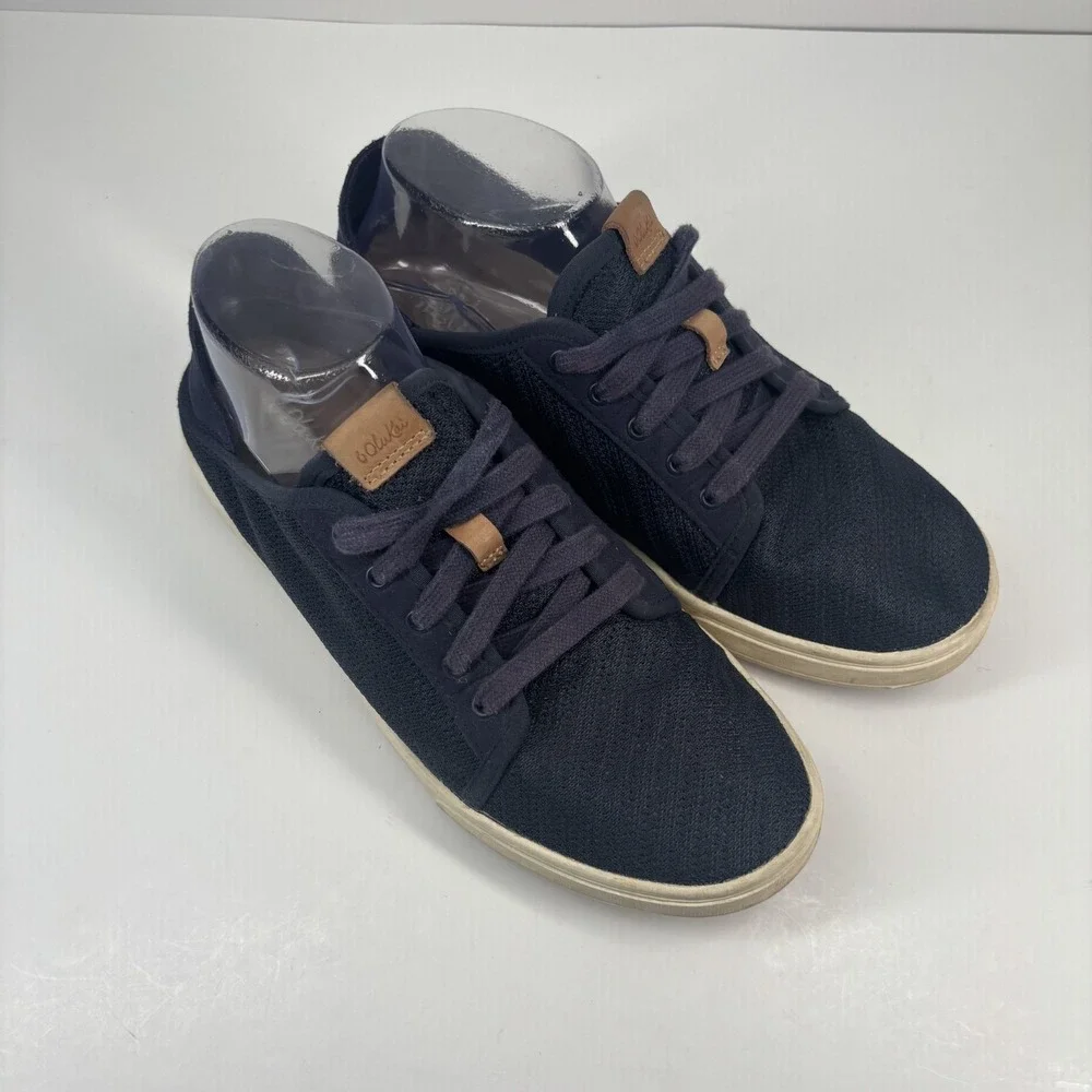 OluKai Pehuea Li Women's US 9 Trench Blue‎ Mesh Casual Slip-On Shoes 20379-DEDE
